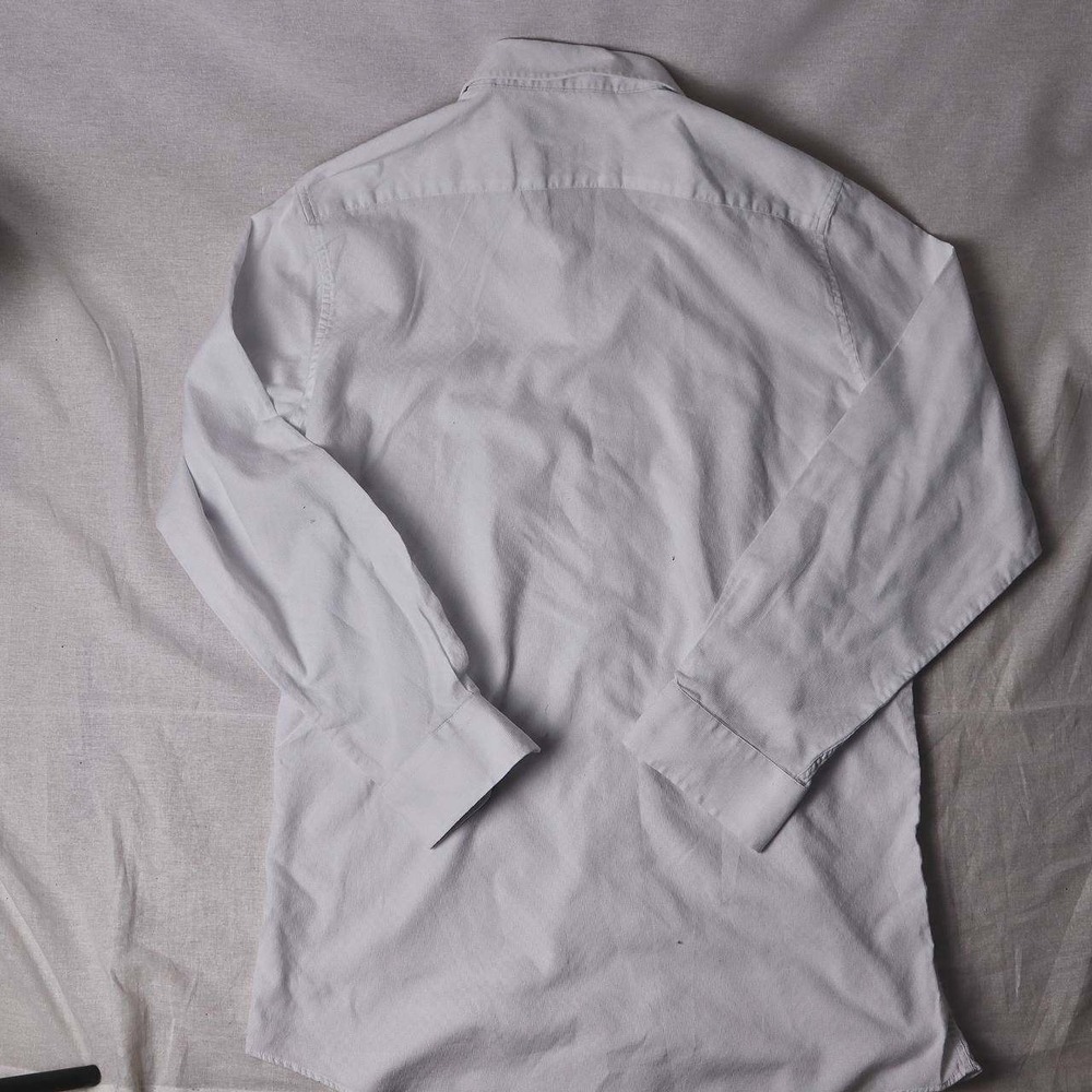 US Polo Assn Mens White Wrinkle Resistant Dress Shirt Long Sleeve 16.5 34/35 - Picture 3 of 7